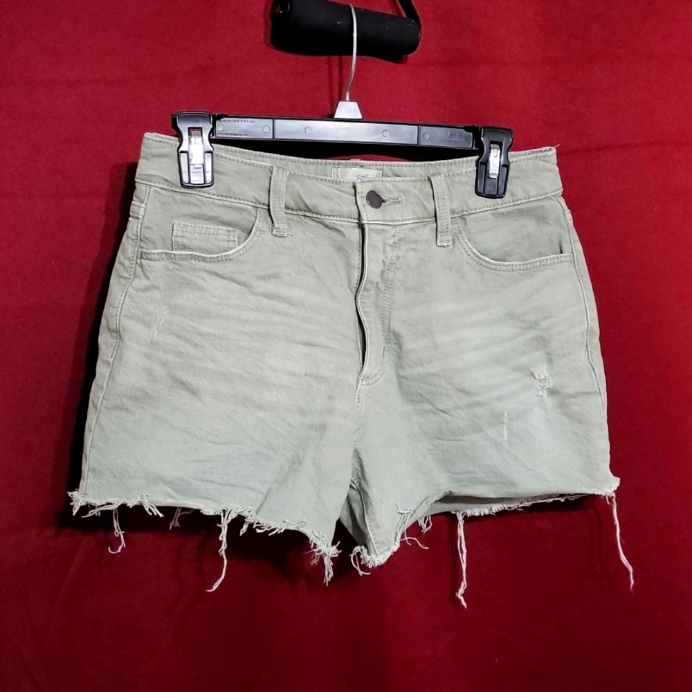 Universal Thread Demin Shorts, 4/27, Green